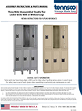 Double Tier Three Wide Locker Unassembled (1170319)